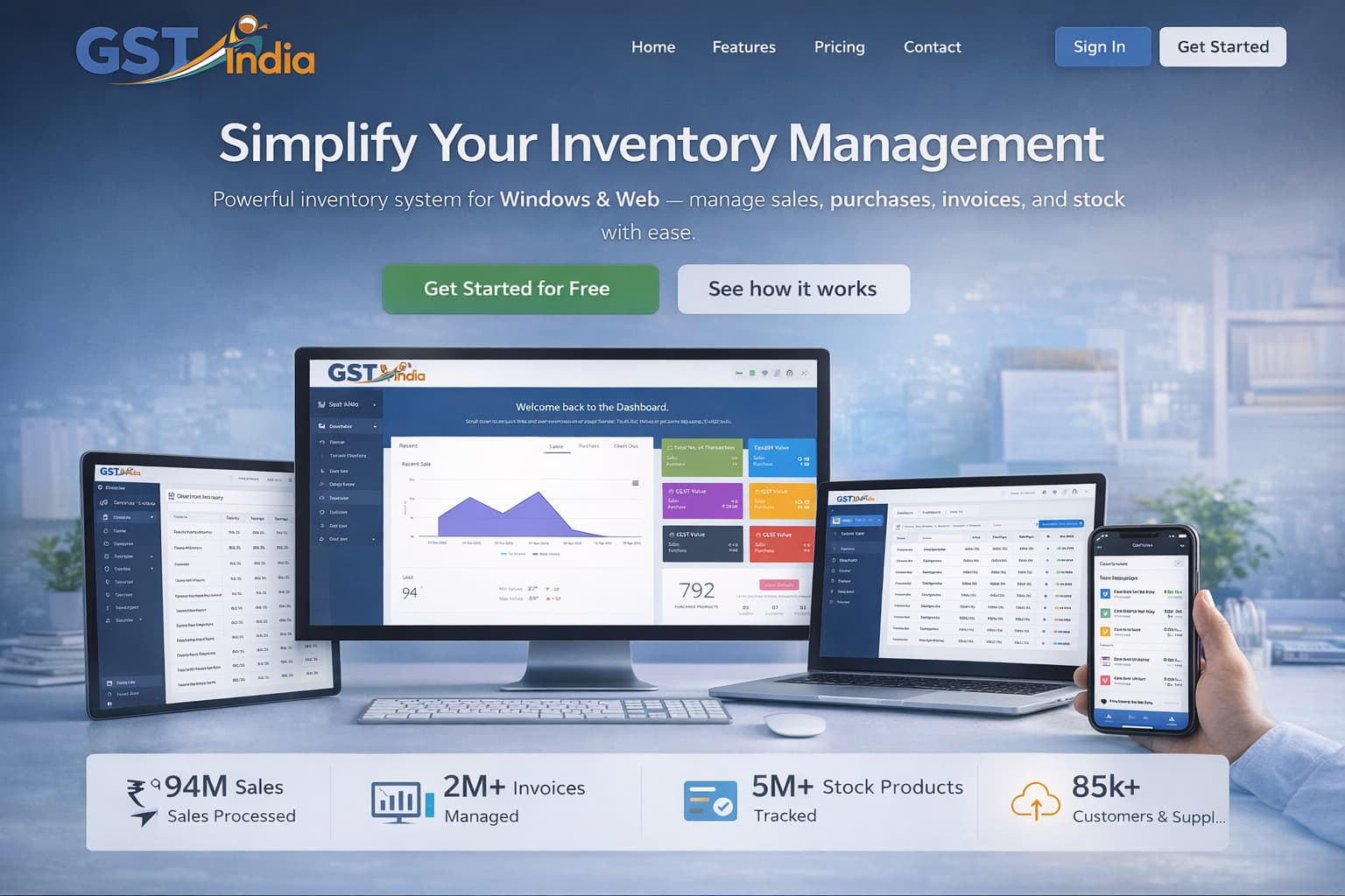 GST India product screenshots