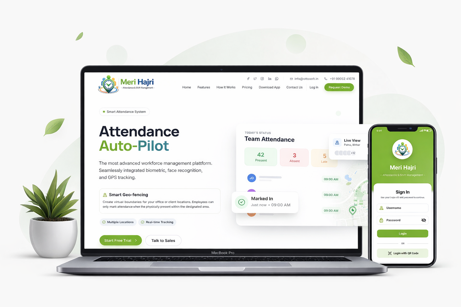 Meri Hajri — Attendance System product screenshots